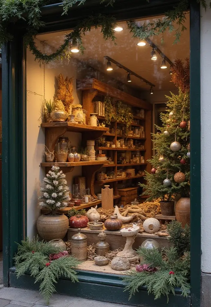 30+ Christmas Shop Window Display Ideas That Sell - 18. Heritage Craft Showcase