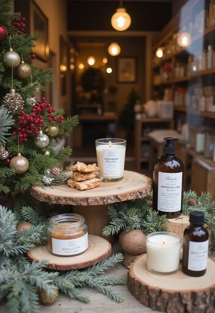 30+ Christmas Shop Window Display Ideas That Sell - 25. Seasonal Scent Bar