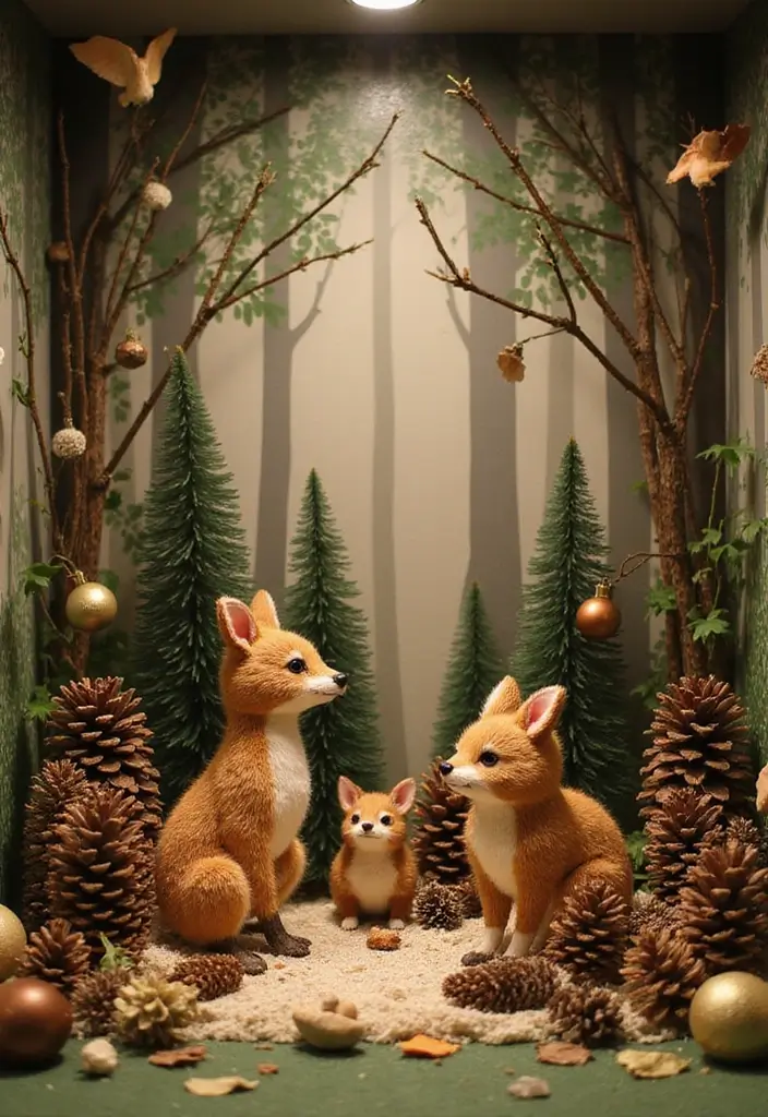 30+ Christmas Shop Window Display Ideas That Sell - 6. Winter Woodland Creatures