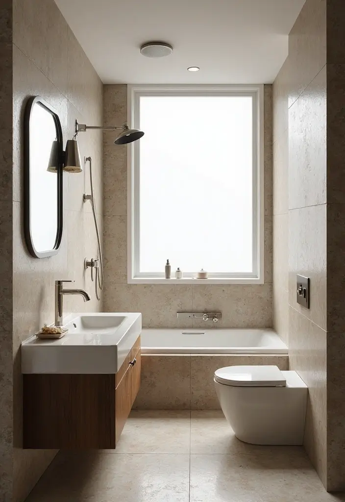30 Small Bathroom with Window Ideas You’ll Adore - 14. Elegant Fixtures