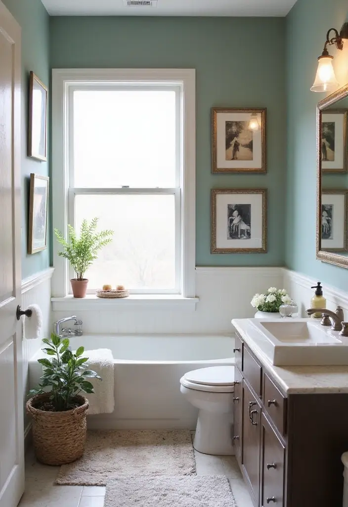 30 Small Bathroom with Window Ideas You’ll Adore - 19. Personal Touches