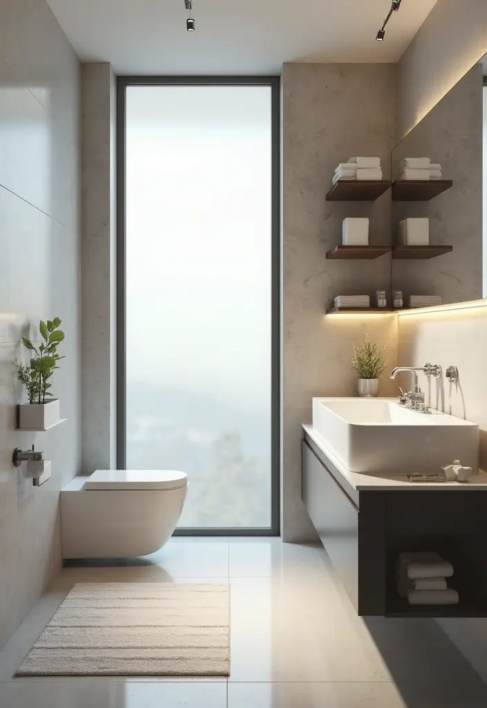 30 Small Bathroom with Window Ideas You’ll Adore - 27. Floating Features