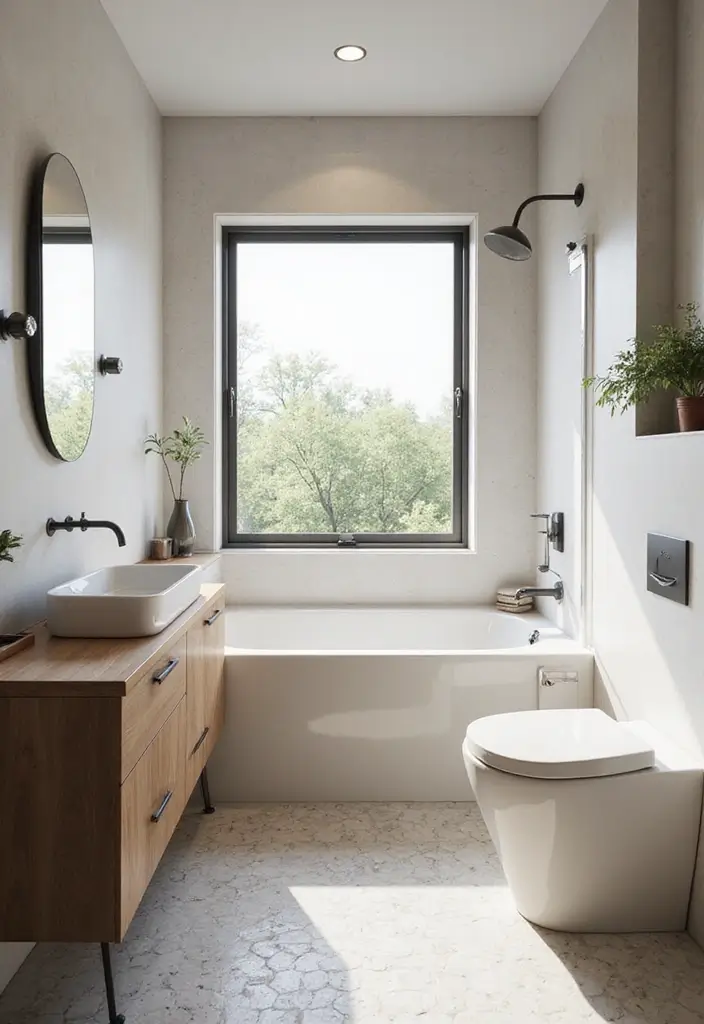30 Small Bathroom with Window Ideas You’ll Adore - 29. Functional Layouts