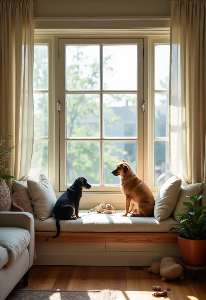 30+ Window Seating in Bedroom Ideas for Comfort - 15. Cozy Pet Corner