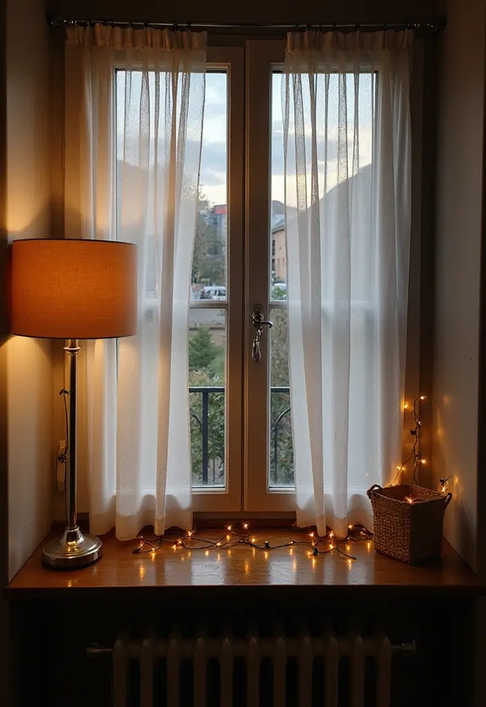 30+ Window Seating in Bedroom Ideas for Comfort - 24. Layered Lighting