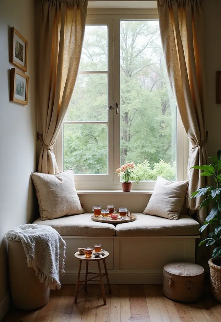 30+ Window Seating in Bedroom Ideas for Comfort - 29. Cozy Tea Corner