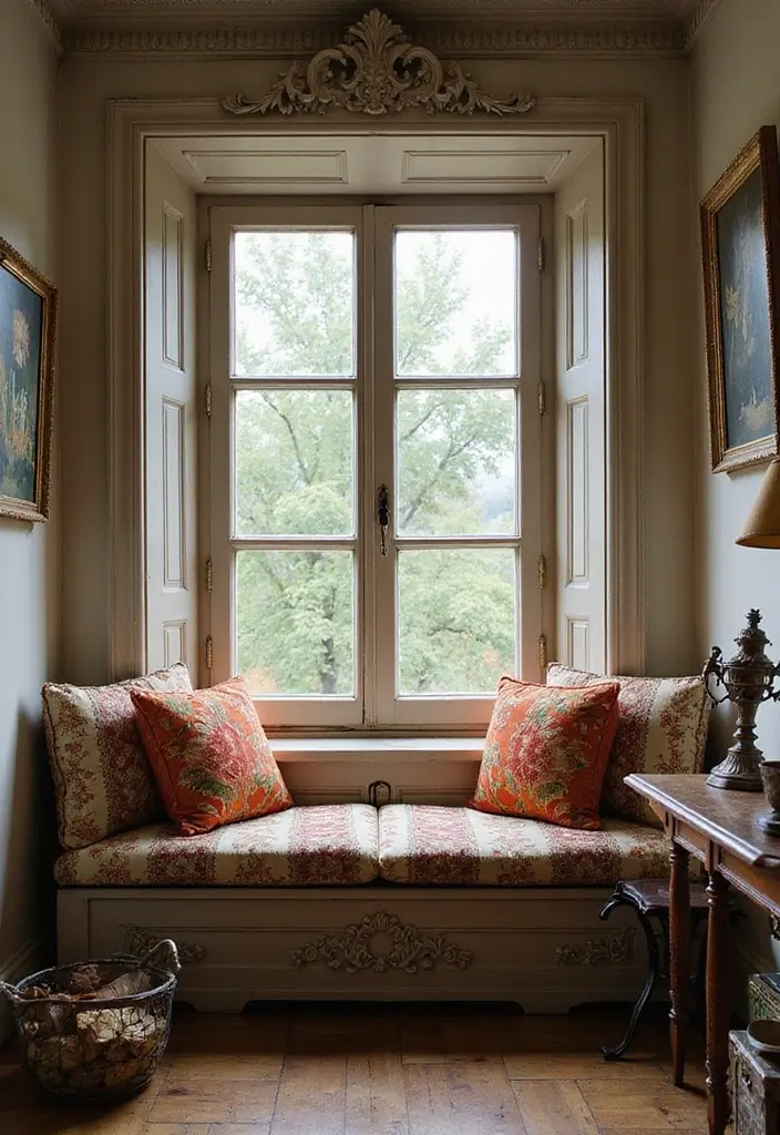 30+ Window Seating in Bedroom Ideas for Comfort - 8. Vintage Vibes