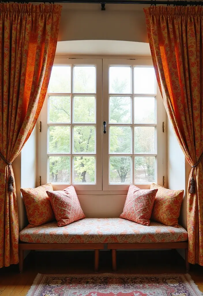30+ Window Seating in Bedroom Ideas for Comfort - 9. Colorful Patterns
