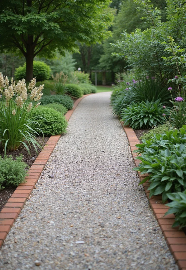 10 Backyard Alley Ideas for Narrow Stylish Pathways - 1. Eco-Friendly Gravel Pathways