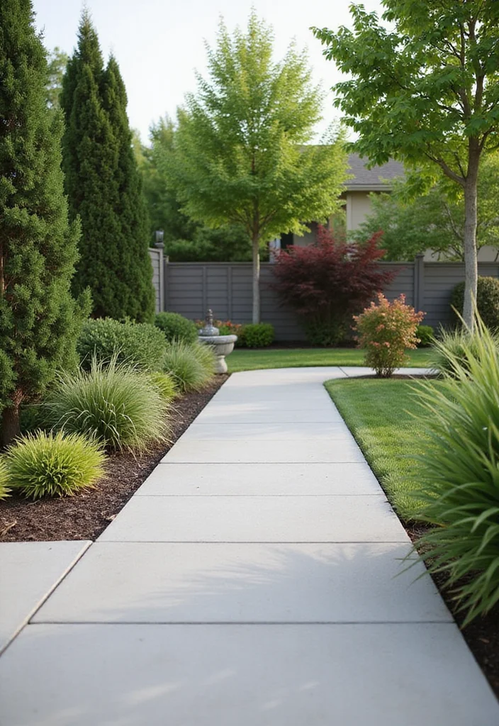 10 Backyard Curbing Ideas for Clean Defined Edges - 3. Eco-Friendly Concrete Curbing