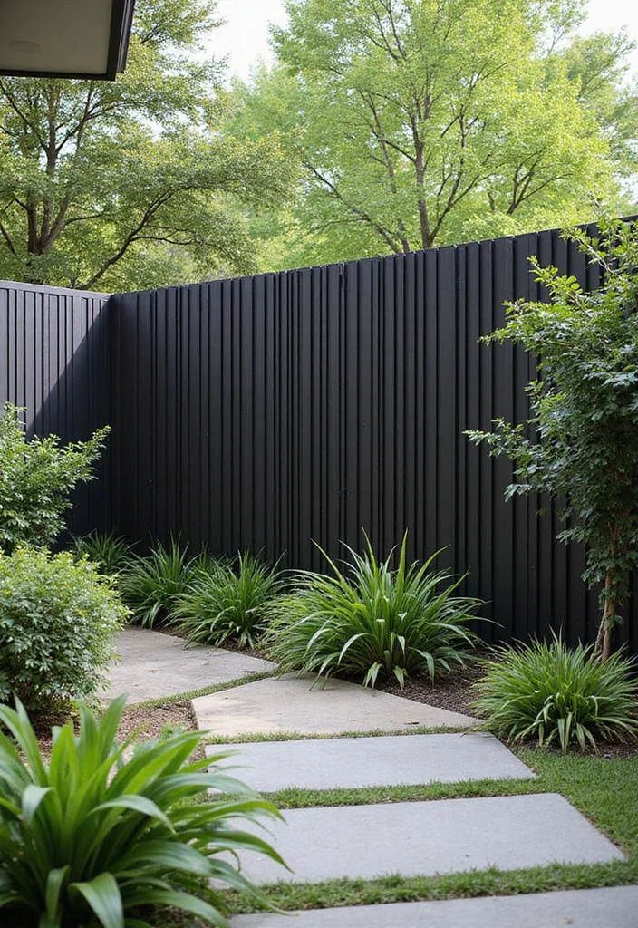10 Backyard Metal Fence Ideas for Modern Durable Style - 1. Minimalist Vertical Slats