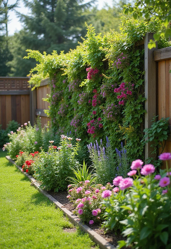 10 Backyard Metal Fence Ideas for Modern Durable Style - 8. Vertical Garden Fences