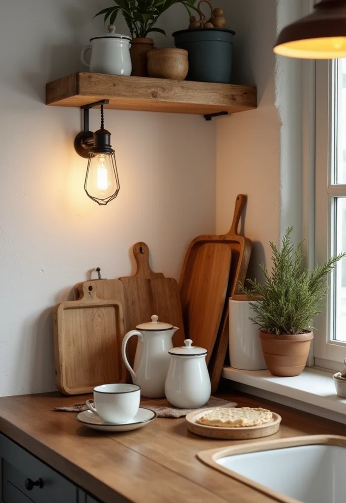 10 Coffee Kitchen Decor Ideas for Warm Cozy Vibes - 4. Rustic Kitchen Accents