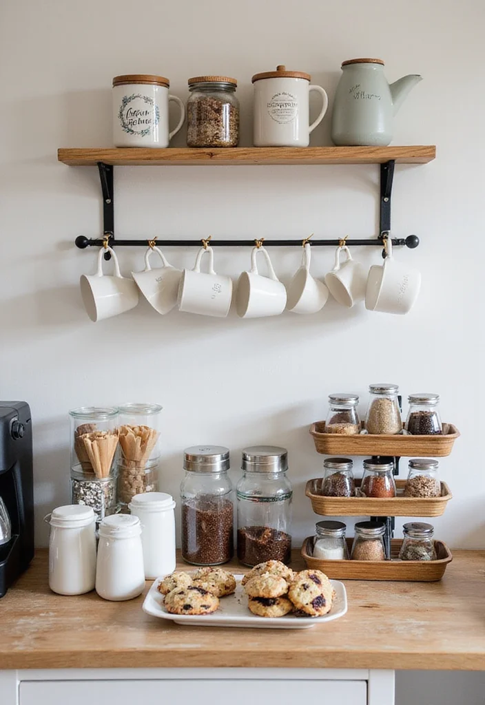 10 Coffee Kitchen Decor Ideas for Warm Cozy Vibes - 8. Organize with Style