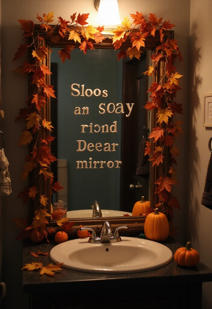 10 Halloween Bathroom Ideas for Fun Spooky Style - 3. Haunted Mirror Magic