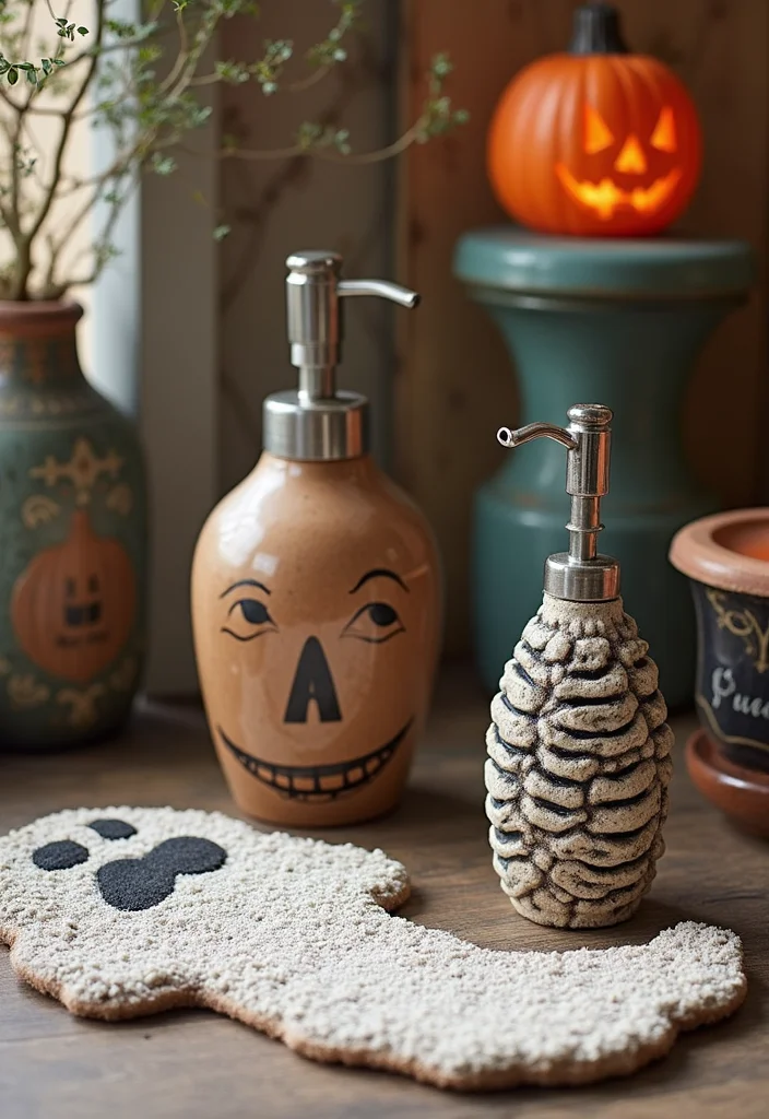 10 Halloween Bathroom Ideas for Fun Spooky Style - 6. Scary Bathroom Accessories