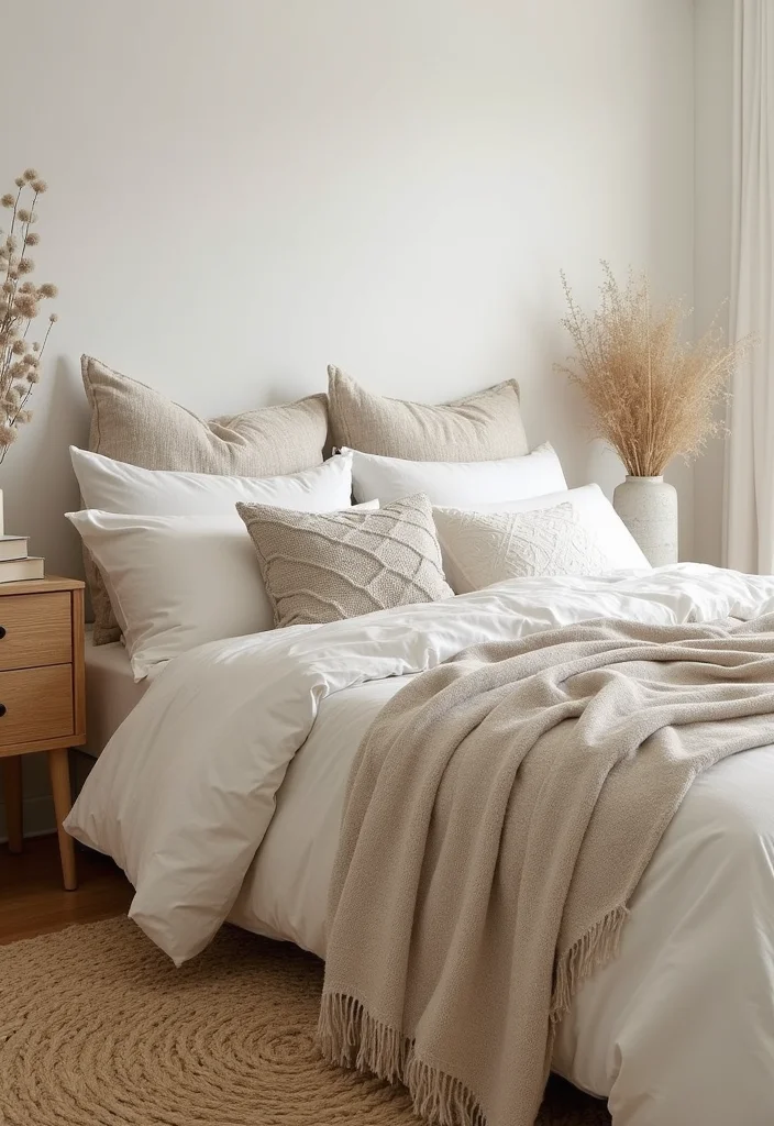 10 Ivory Bedroom Ideas for Light Neutral Calm - 1. Embrace the Power of Layers