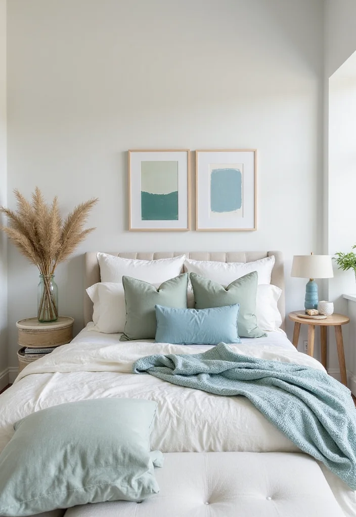 10 Ivory Bedroom Ideas for Light Neutral Calm - 4. Subtle Accent Colors