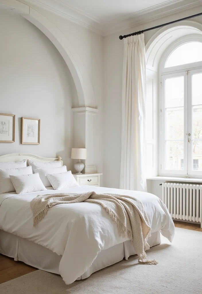 10 Ivory Bedroom Ideas for Light Neutral Calm - 6. Whitewashed Accents