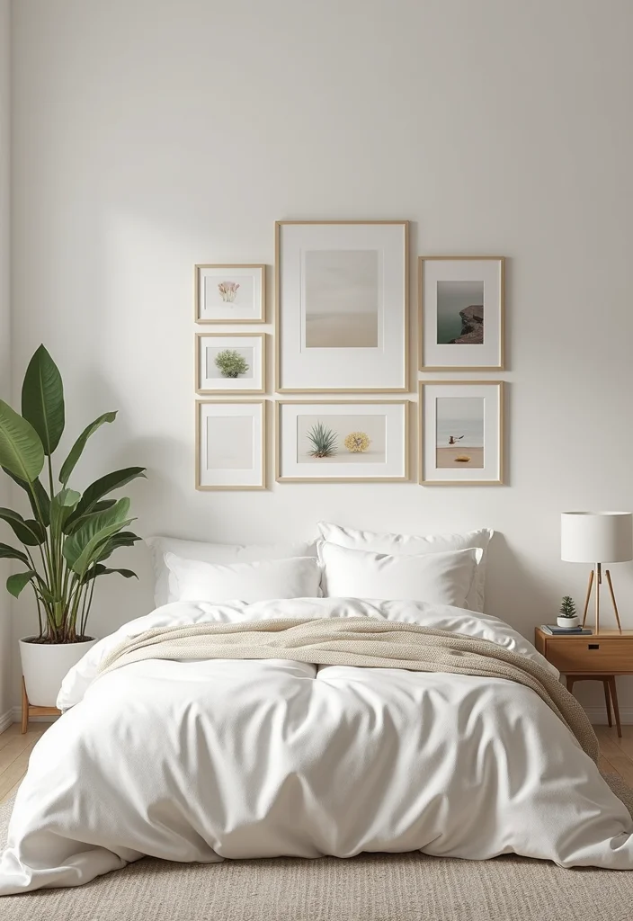 10 Ivory Bedroom Ideas for Light Neutral Calm - 9. Personal Touches with Art