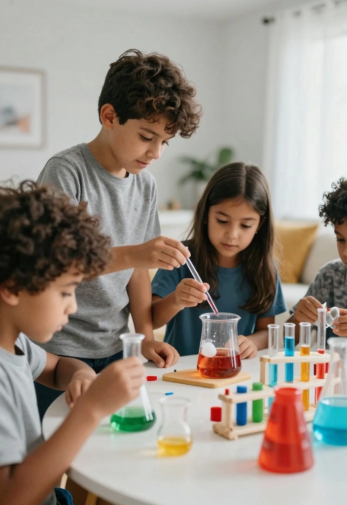 10 Living Room Sleepover Ideas for Cozy Fun Gatherings - 8. Sleepover Science Lab