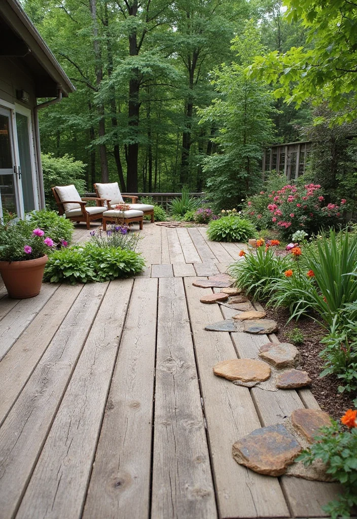 10 Small Backyard Flooring Ideas for Budget Friendly Upgrades - 1. Reclaimed Wood Decking