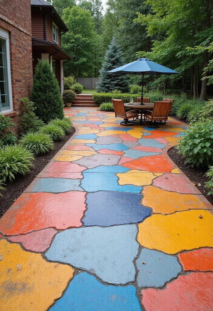10 Small Backyard Flooring Ideas for Budget Friendly Upgrades - 5. DIY Concrete Staining