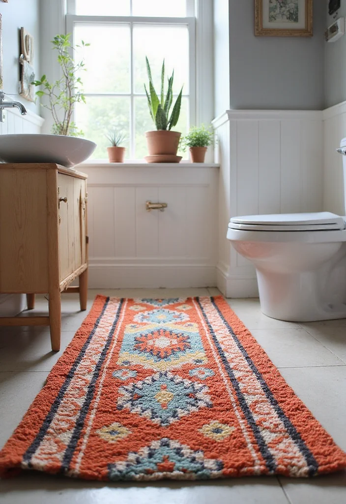 10 Small Bathroom Rug Ideas for Soft Style and Safety - 1. Recycled Cotton Area Rugs