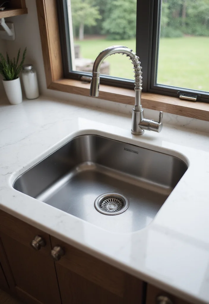 10 Small Kitchen Sink Ideas for Compact Stylish Function - 10. Integrated Sinks for Seamless Design
