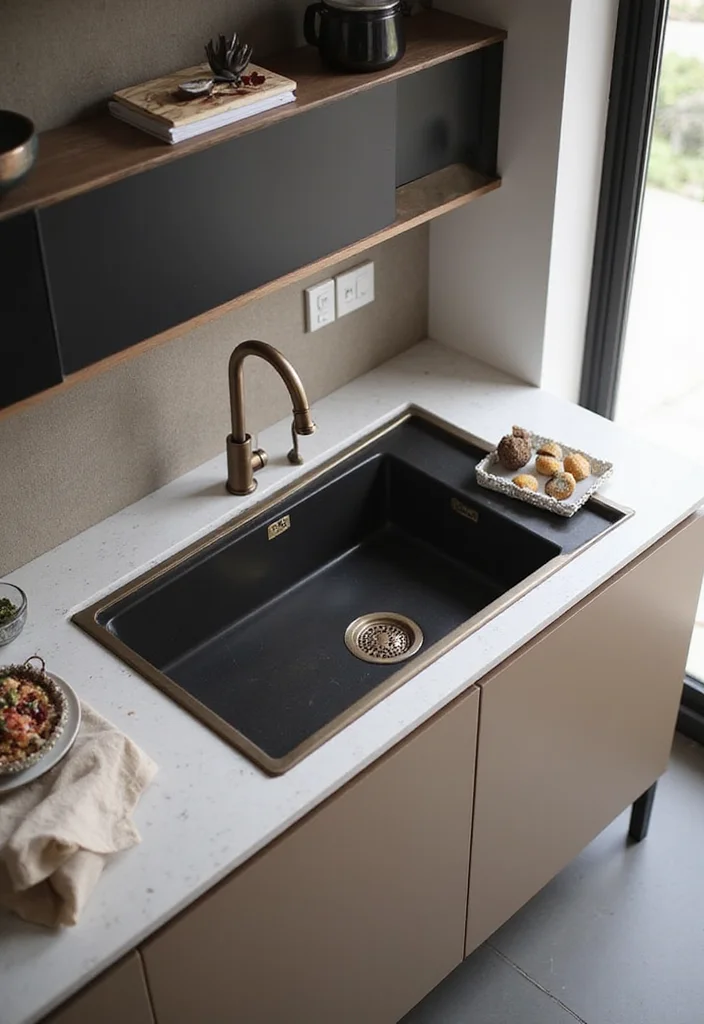 10 Small Kitchen Sink Ideas for Compact Stylish Function - 6. Composite Sinks for Versatile Style