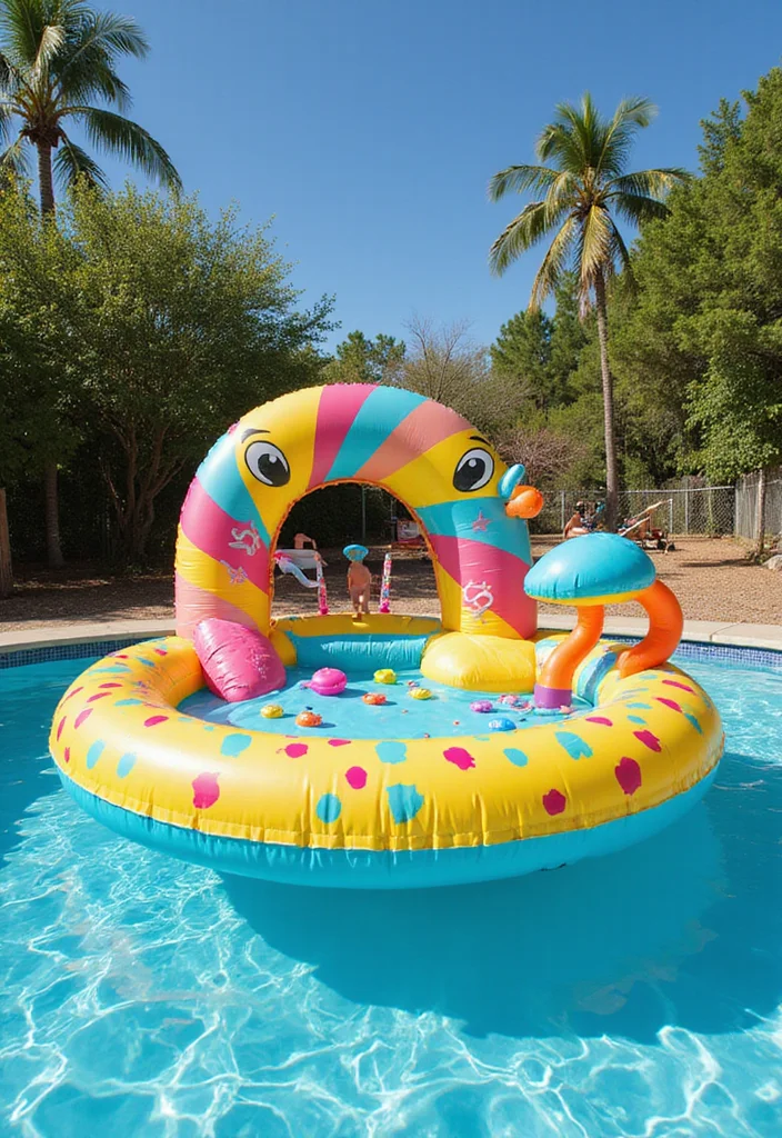 12 Backyard DIY Pool Ideas for Affordable Summer Fun 111 12 Backyard DIY Pool Ideas for Affordable Summer Fun - 11. DIY Inflatable Pool Decor