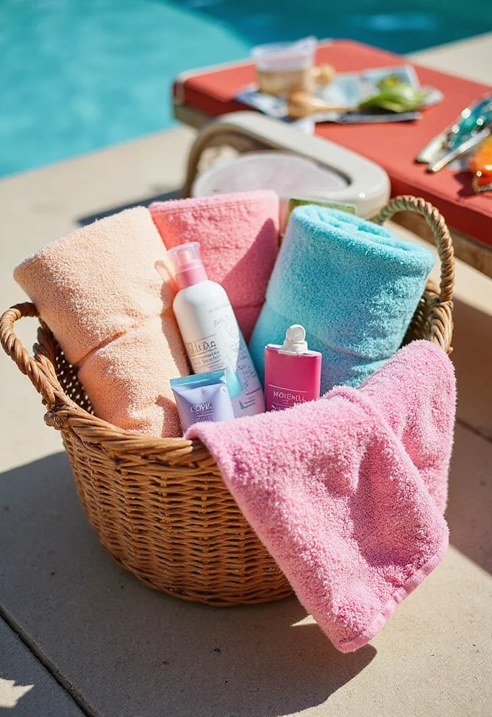 12 Backyard DIY Pool Ideas for Affordable Summer Fun 89 12 Backyard DIY Pool Ideas for Affordable Summer Fun - 9. Personalized Pool Towel Station