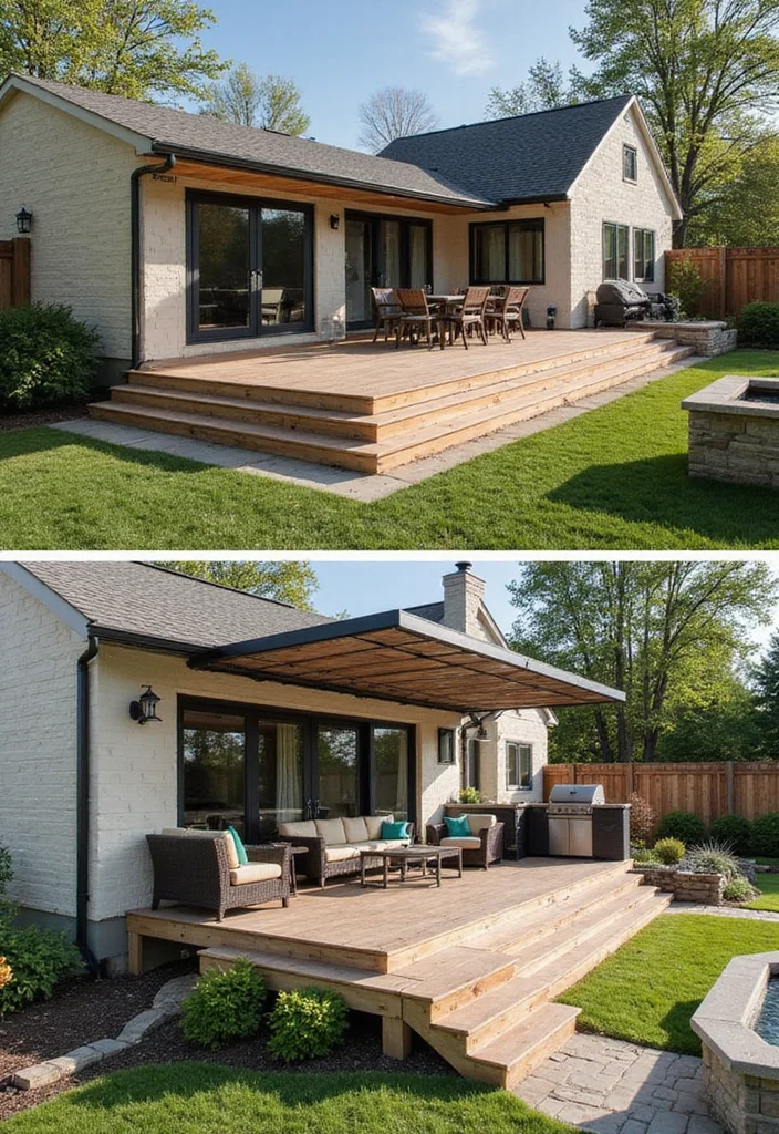12 Backyard Deck With Roof Ideas for Covered Outdoor Living - 10. Transformable Deck with Retractable Roof