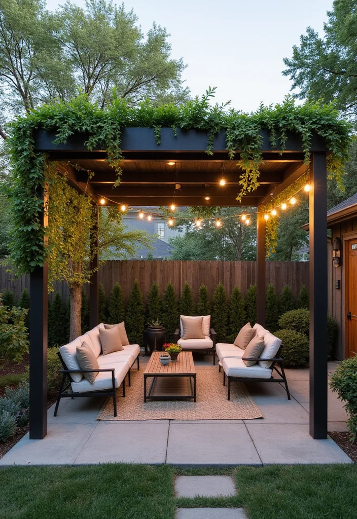 12 Backyard Deck With Roof Ideas for Covered Outdoor Living - 2. Modern Pergola with Green Roof
