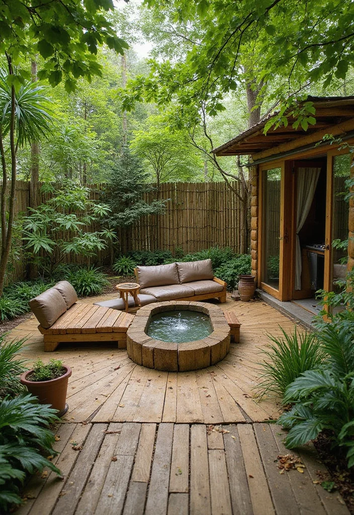 12 Backyard Deck With Roof Ideas for Covered Outdoor Living - 5. Eco-Friendly Bamboo Structure
