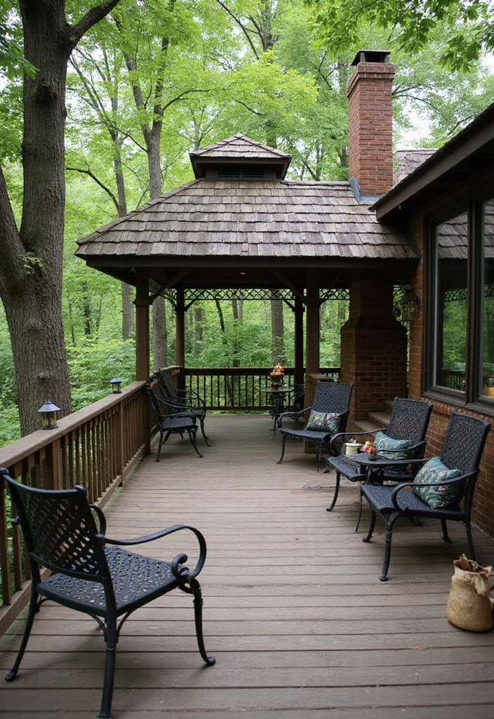 12 Backyard Deck With Roof Ideas for Covered Outdoor Living - 8. Vintage Style Roof with Shingles