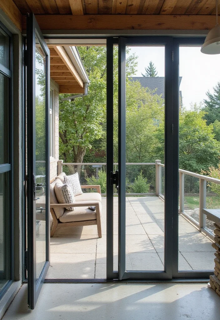 12 Backyard Railing Ideas for Safe Attractive Design - 12. Folding Panel Railings