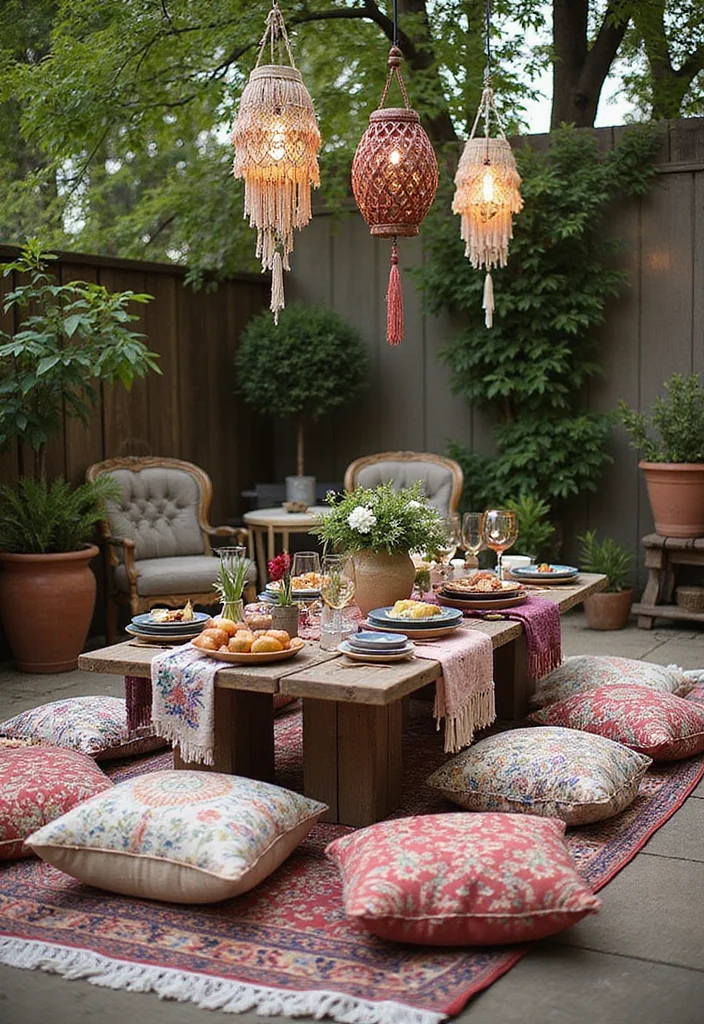 12 Backyard Restaurant Ideas for Fun Outdoor Entertaining 23 12 Backyard Restaurant Ideas for Fun Outdoor Entertaining - 3. Bohemian Chic Gatherings
