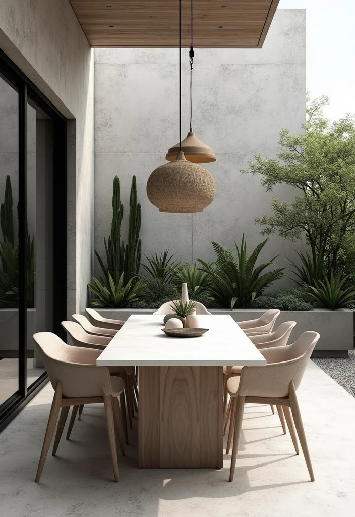 12 Backyard Restaurant Ideas for Fun Outdoor Entertaining 78 12 Backyard Restaurant Ideas for Fun Outdoor Entertaining - 8. Modern Minimalist Dining