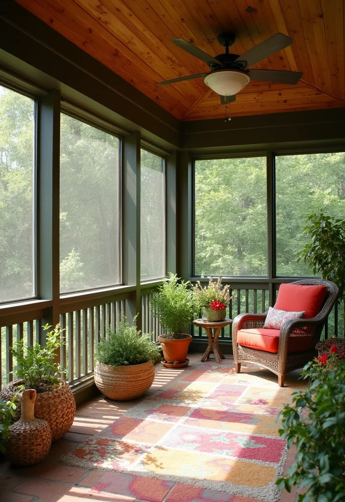 12 Backyard Screened In Patio Ideas for Bug Free Comfort - 10. Organic Color Schemes