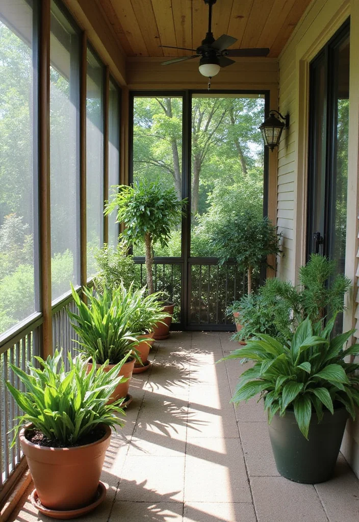 12 Backyard Screened In Patio Ideas for Bug Free Comfort - 3. Bug-Repelling Plants