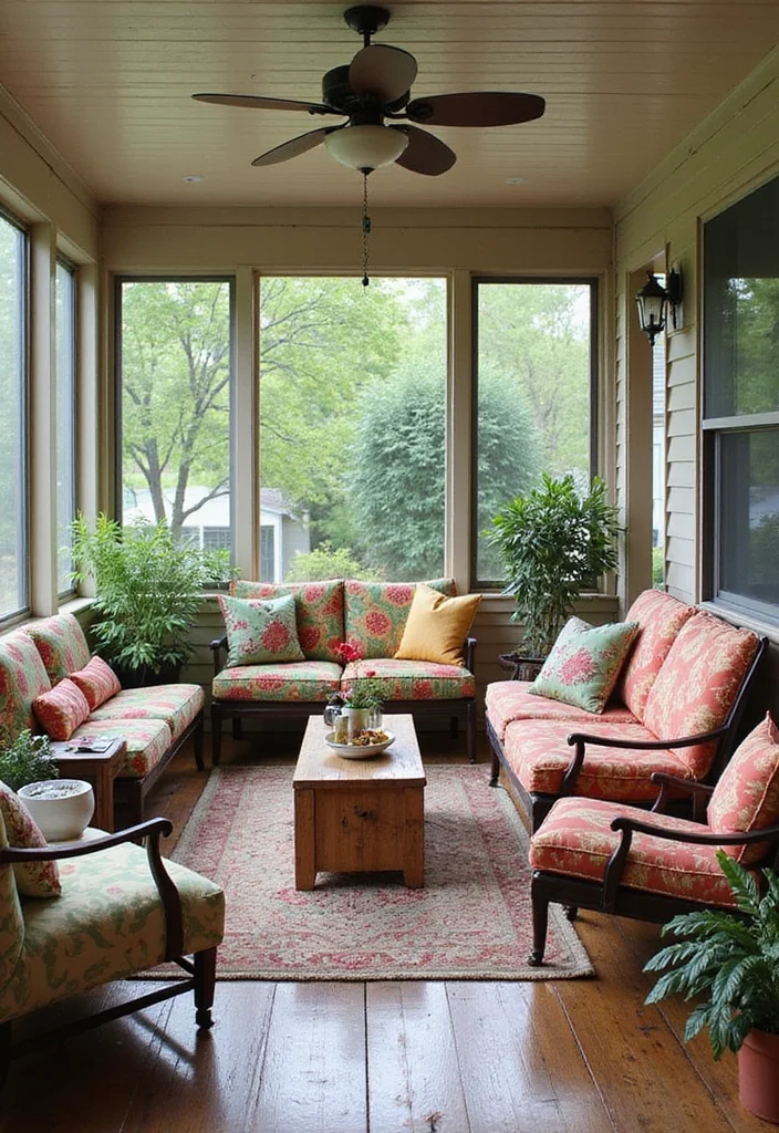 12 Backyard Screened In Patio Ideas for Bug Free Comfort - 5. Upcycled Furniture