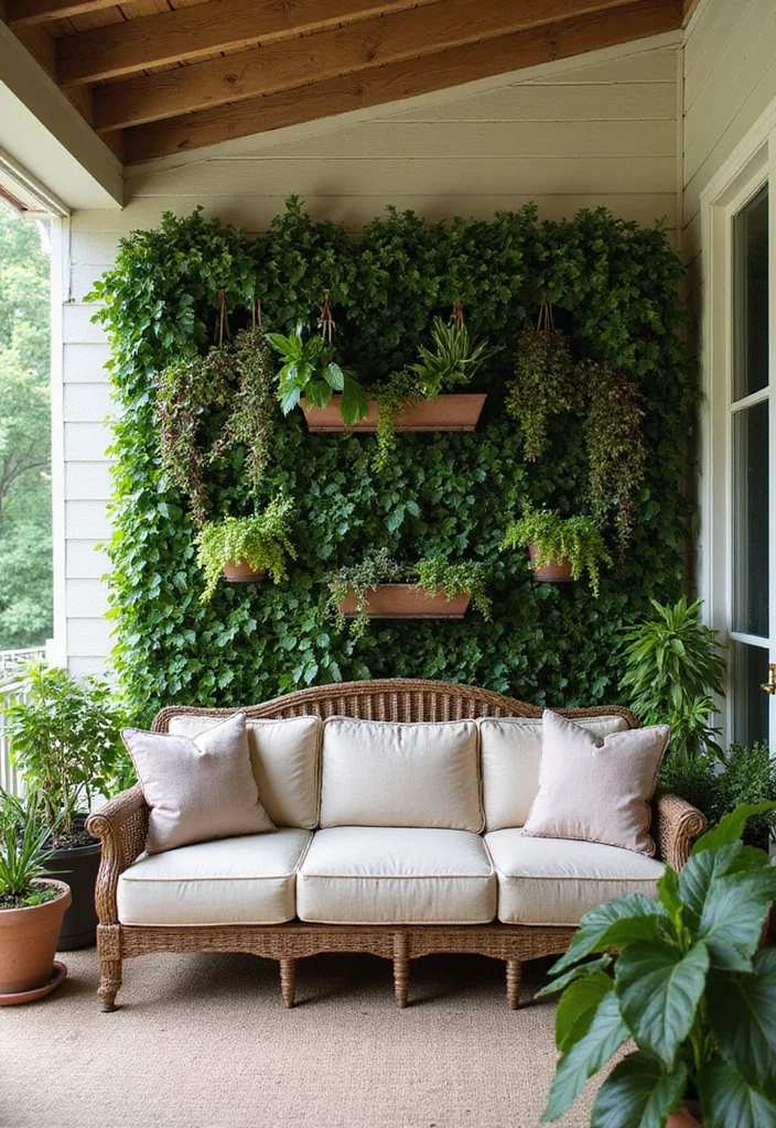 12 Backyard Screened In Patio Ideas for Bug Free Comfort - 7. Green Walls
