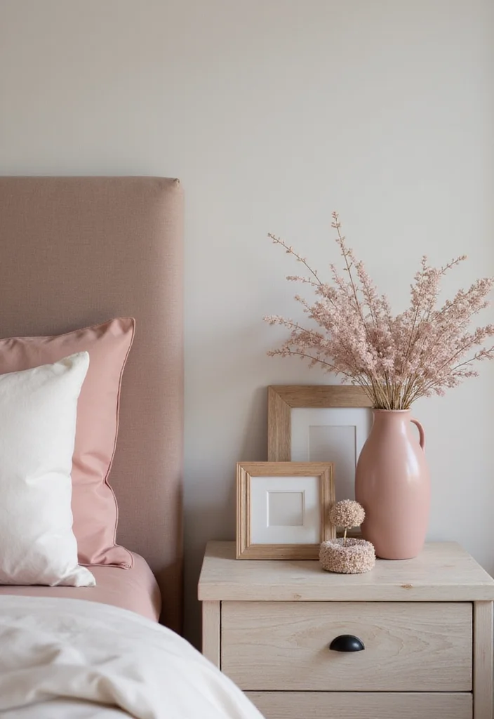 12 Dusty Rose Bedroom Ideas for Soft Romantic Tones - 12. Dusty Rose Accessories