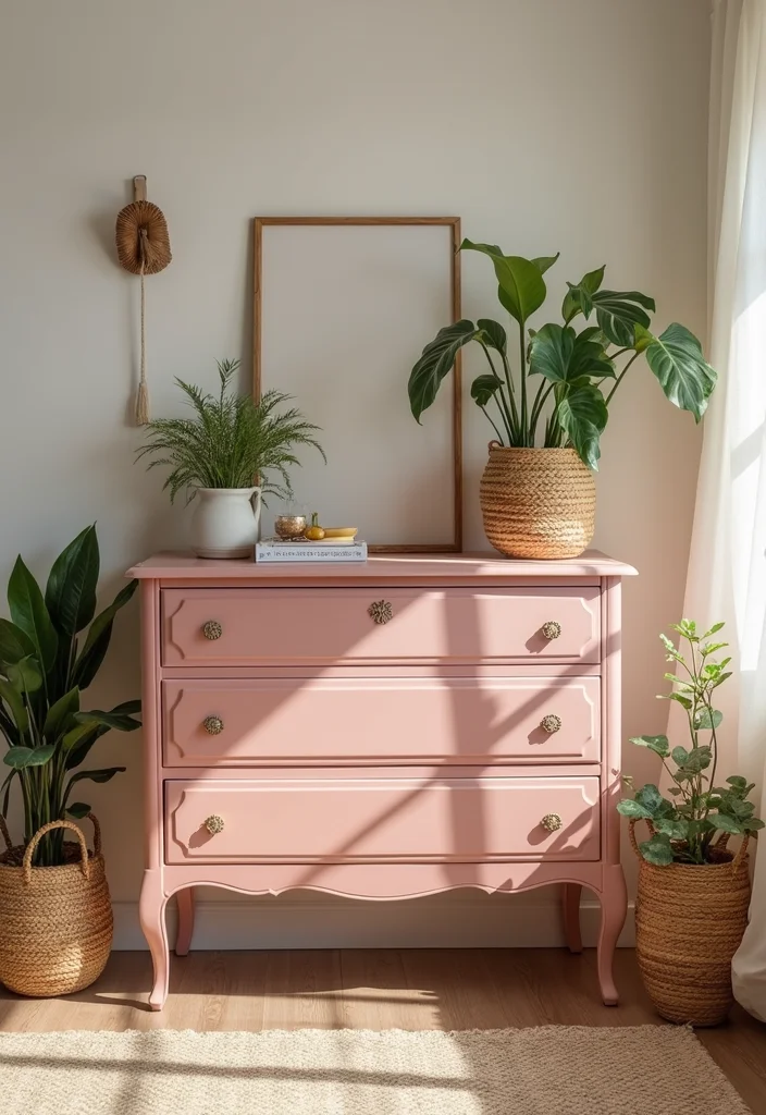 12 Dusty Rose Bedroom Ideas for Soft Romantic Tones - 4. Vintage Dusty Rose Furniture