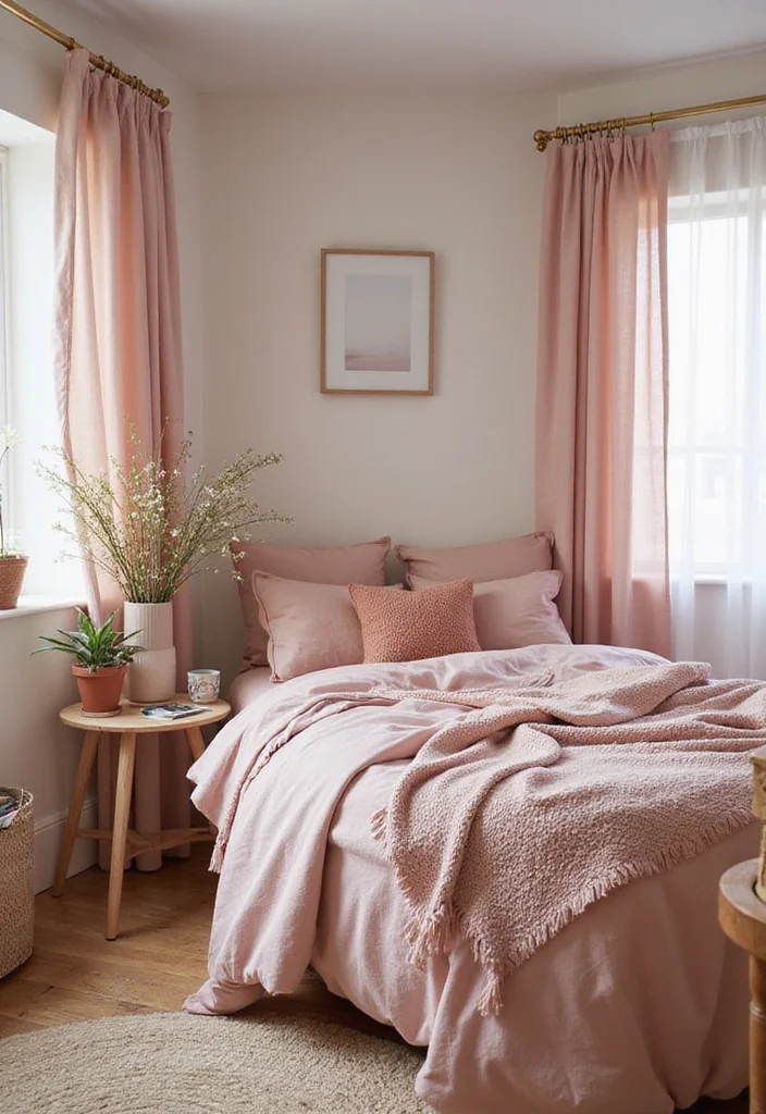 12 Dusty Rose Bedroom Ideas for Soft Romantic Tones - 5. Blush Pink Inspirations