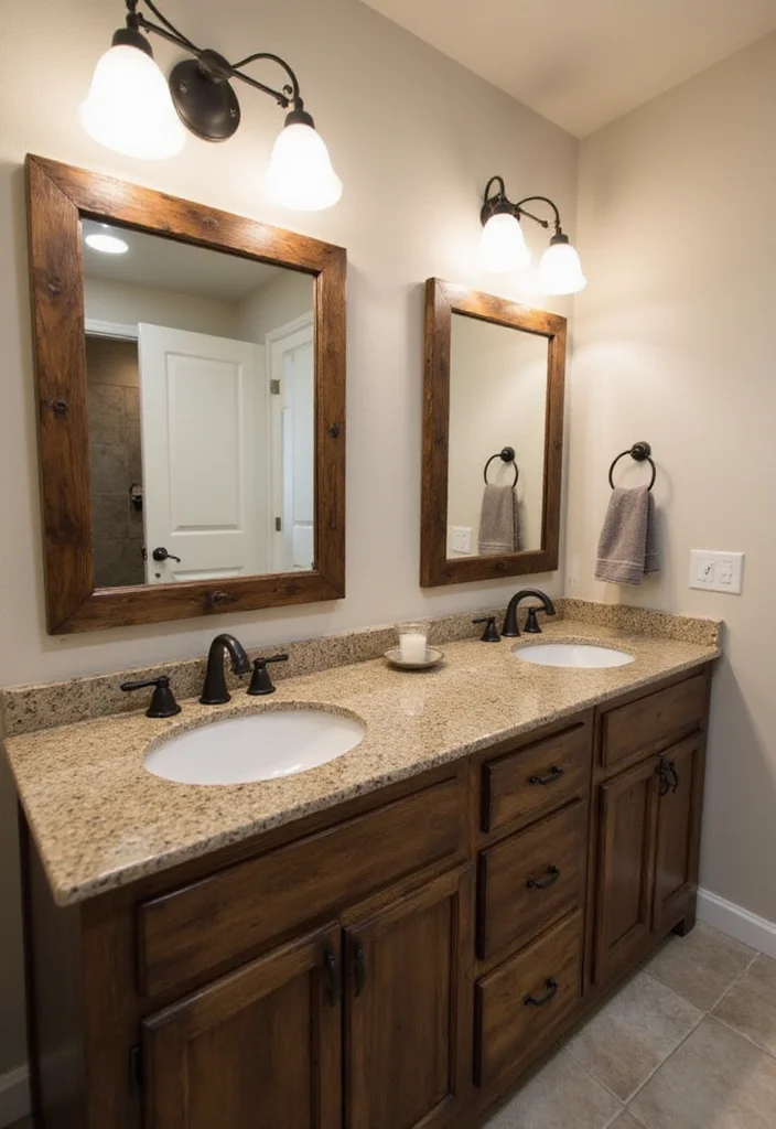 12 Farmhouse Half Bathroom Ideas for Cozy Country Charm - 10. Functional Mirrors