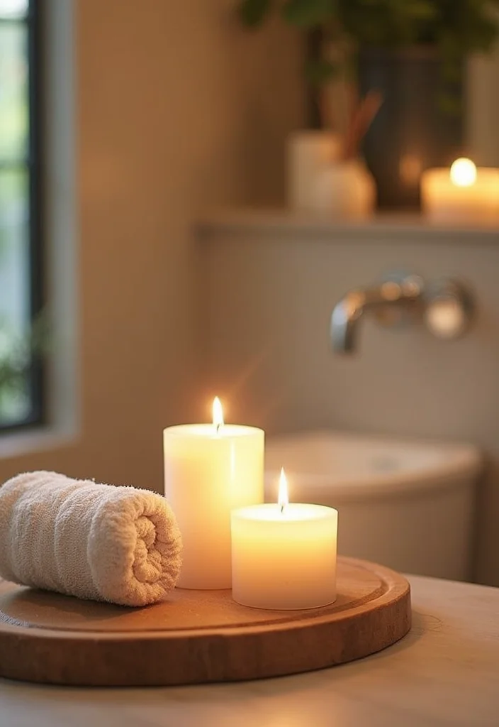 12 Farmhouse Half Bathroom Ideas for Cozy Country Charm - 12. Spa-Inspired Elements