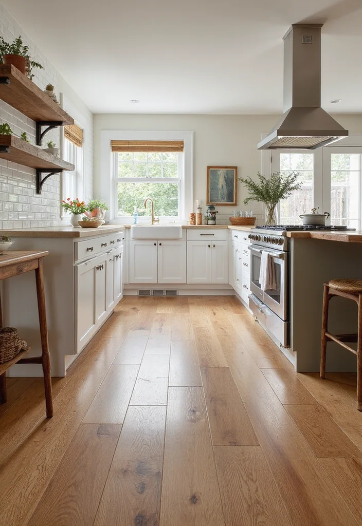 12 Farmhouse Kitchen Flooring Ideas for Rustic Durable Warmth - 7. Luxury Vinyl Plank Flooring