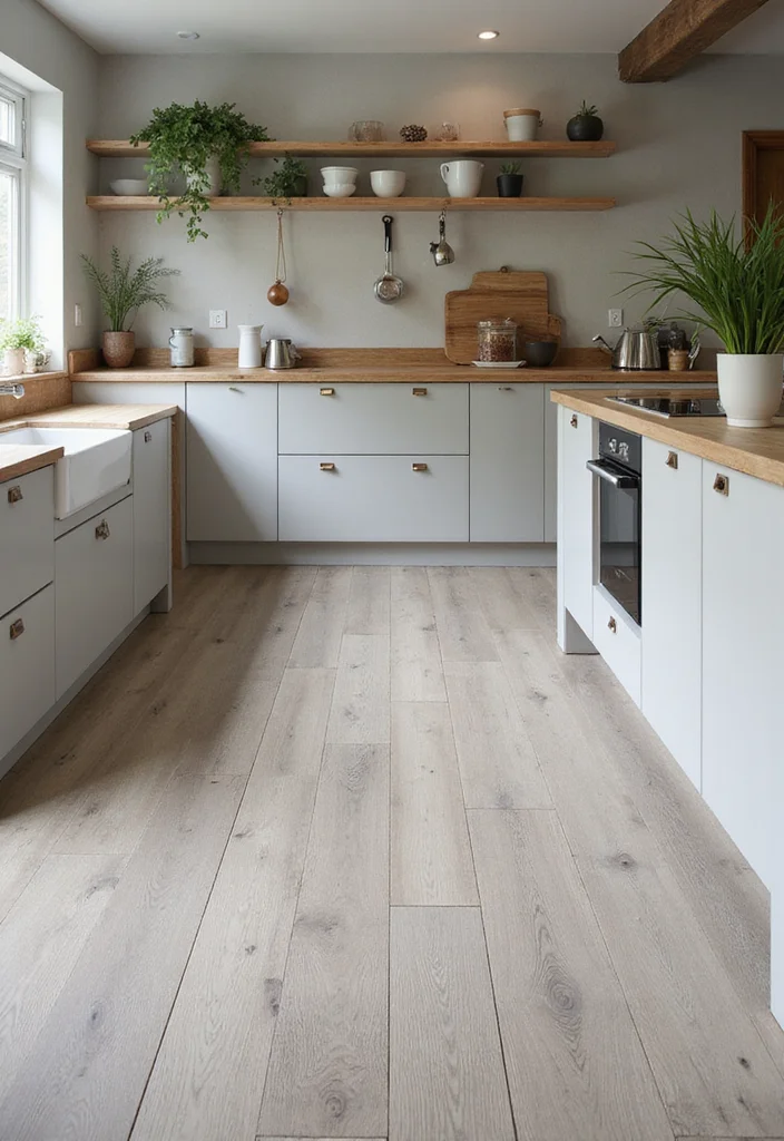 12 Grey Kitchen Flooring Ideas for Clean Modern Balance 120 12 Grey Kitchen Flooring Ideas for Clean Modern Balance - 12. Sustainable Bamboo Flooring